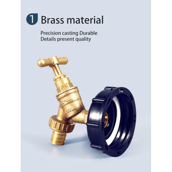 Umetass 1/2" Brass Valve Sand-cast Water Taps Horse Head Tap for Polished Faucet Mount