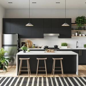 Australian Kitchen Cabinet Wooden Modular Melamine Luxury Wood Modern Kitchen