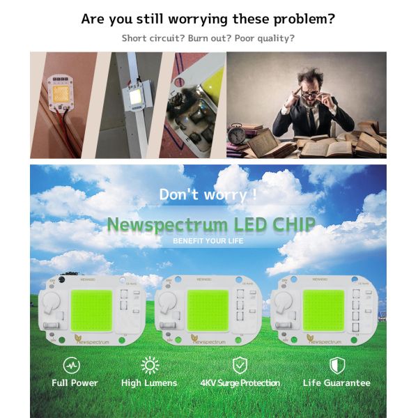 AC COB Flip 50W LED Chip Surge Protect For Landscape Lighting