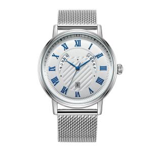 44mm Large Dial Ultra Thin Quartz Movement Watch With Calendar Unique Hollow