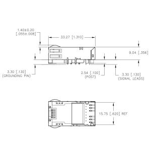 JT3-1128HL Tab Down 10GBASE-T Single Port RJ45 Magjack Connector NO led
