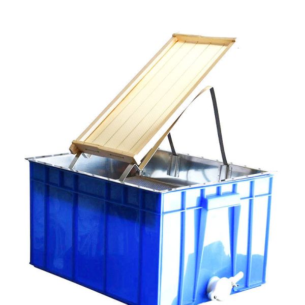 Stainless Steel Mini Honey Comb Frame Shelf 52*41.5*12cm Blue Square Beekeeping Frame Holder
