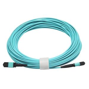 OM3 MPO / MTP To MPO / MTP Fiber Patch Cord 12 Core Multi Mode