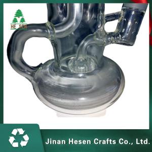 Clear SGS 22cm Borosilicate Male Glass Bong