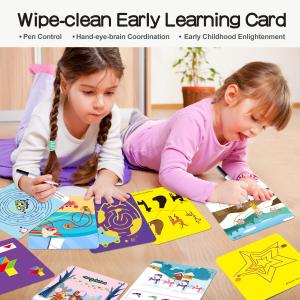 Wipe Clean Brain Game Cards Rubber Magnet Material