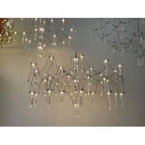 Modern Starry Crystal Chandelier Living Room Luxury Hotel Villa silvery