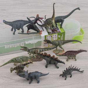 Dinosaur Model Playsets 12 PCS Mini Pachycephalus Stegosaurus Triceratops