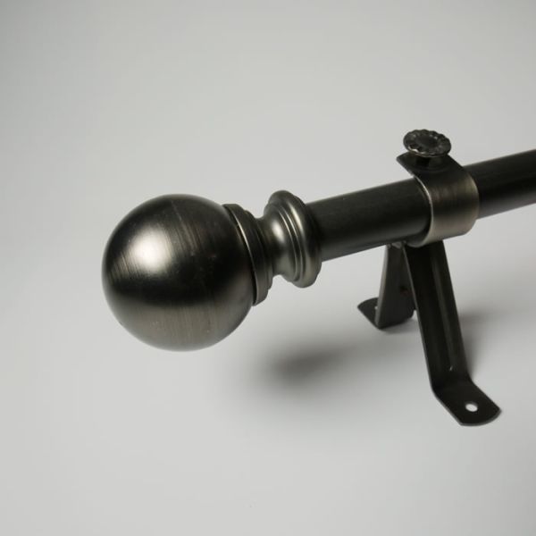 Buy 16mm Iron Black Lightweight Pipe Curtain Rods For Bedroom at wholesale prices