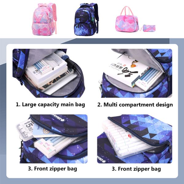 Children Waterproof Side Opening School Backpack For Kids Primary School Student