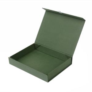 China Green Magnetic Paper Gift Box Custom Logo / Foldable Cardboard Boxes on sale