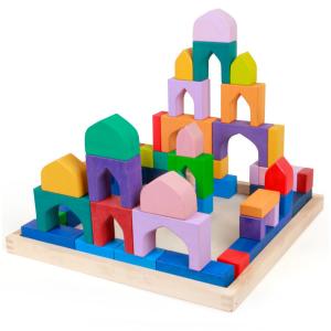 ISO9001 1001 Night Wooden Rainbow Stacker Toy Beech Rome Grimms