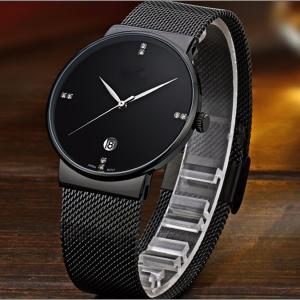 Quality 3ATM Luxury VJ42B Movement Quartz Rose Gold Watch With SS Strap for sale