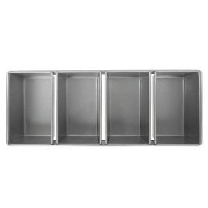 Quality RK Bakeware China Foodservice NSF Custom 680g 4 Strap Glazed Nonstick Bread Loaf Pan for sale