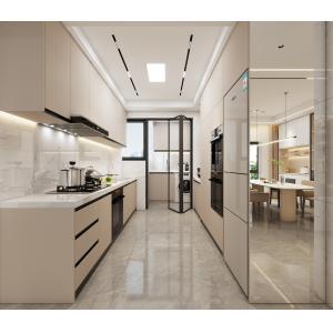 Melamine Lacquer Kitchen Cabinets With Handle Design Customized Kitchen
