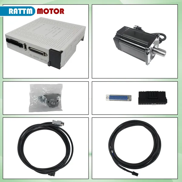 Magnetic Or Optical Encoder 400W AC Servo Motor 1.27 N.M CNC Set Kit