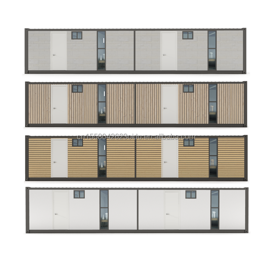 20ft Design Mobile Shipping 40ft Container 4 Bedroom Residential Mini Lounge Hotel and Customized Color for Hotel Sale