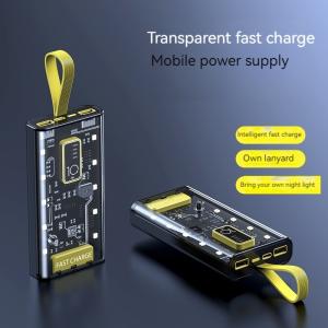 TYPE-C Input Interface Power Bank Transparent 10000mAh Mobile Power Supply for