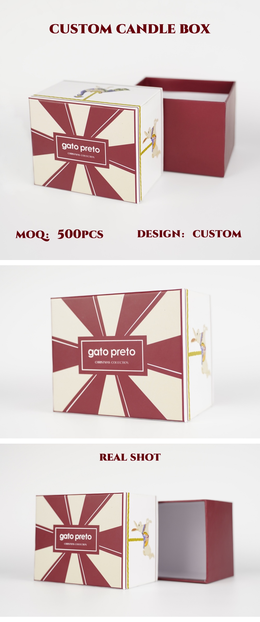 Custom Empty Watch Candle Gift Packaging Box Eco-Friendly Jewelry Paper Box