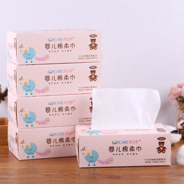 Wholesale 100Pcs Dry and Wet Double Use Makeup Remover Towel Facial Cotton Tissues