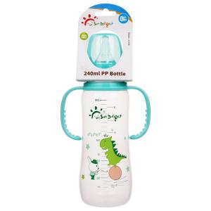 PP Double Handle 8oz 240ml Newborn Baby Milk Bottle