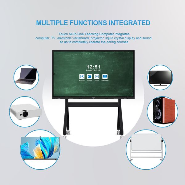 Buy Effortless Meeting Minutes with Digital Interactive Smart Board AI-powered Transcription 4K Touch Display at wholesale prices