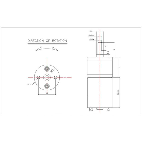 25mm 1600RPM Electric DC Gear Motor High Torque High Rpm JGA25 370