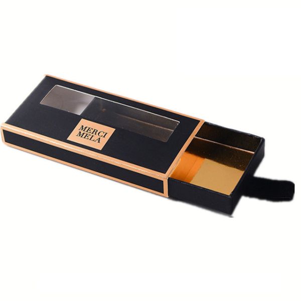 Buy Private label empty eyelash packaging drawer boxes with window at wholesale prices
