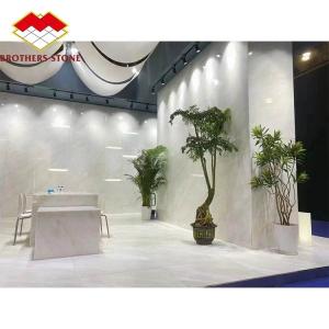 Modern Royal White Onyx Honed Marble Sheet Cut-to-Size Graphic Design Solution