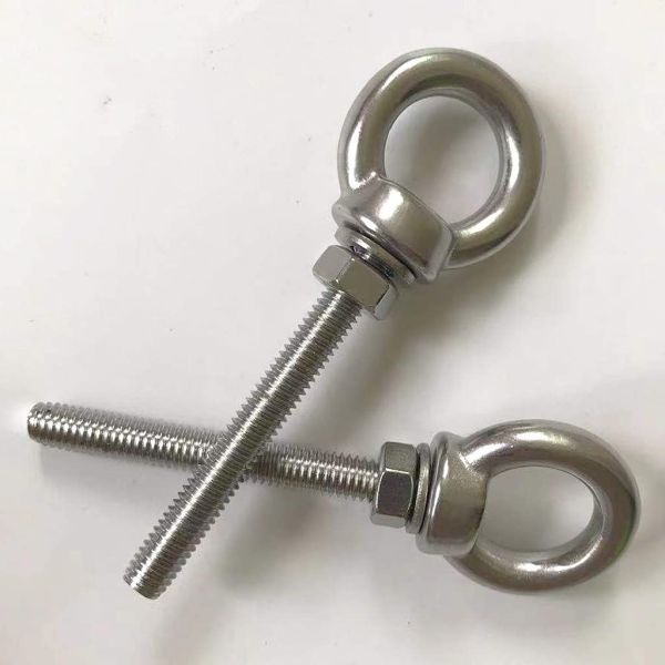 INCH Measurement System Stainless Steel Eye Bolt M6 Shoulder 1/4" X 2" Heavy Duty EyeBolts Screws for Lift Plain Finish