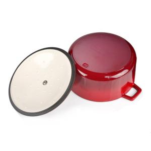 Enamel round cast iron casserole 25cm