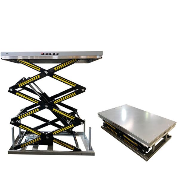 1000kg Electric Scissor Lift Tables Platform 1300mmx820mm Max Height 1780mm