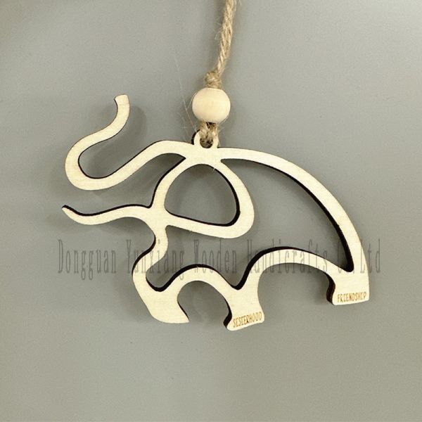 Wooden Elephant Christmas Ornament with Story, Friendship Gift for Best Sisters Friends