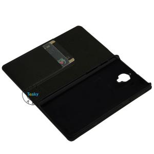 pu leather folio case cover with card holder and stand function for rfid one