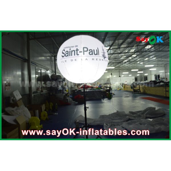 190T Nylon Cloth 1.5m DIA Advertising Inflatable Lighting Decoration Stand Balloon With Tripod