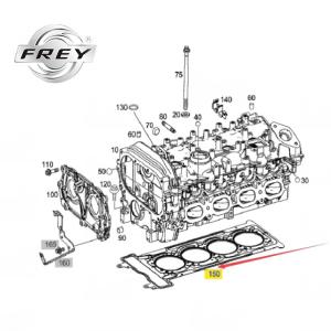 M274 W204 C180 Cylinder Cover Gasket , 2740160020 Head Gasket Part