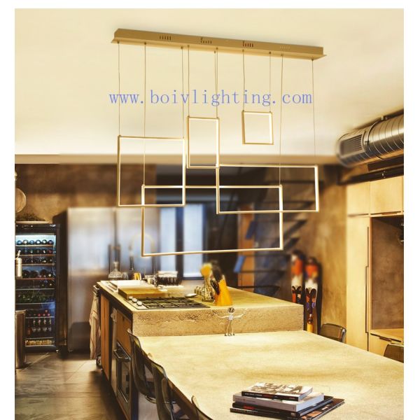 Modern LED Pendant Lamp Square Acrylic Chandelier for Party 160*50*1350MM