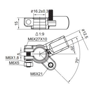 Industrial Negative Battery Terminal / Car Battery Accessory Terminal