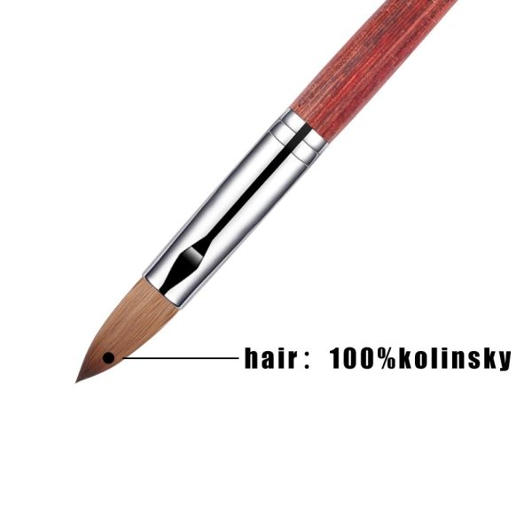 Professional Wholesale Superior Art High Quality 11 Different Sizes Custom Kolinsky Acrylic Nail Brush