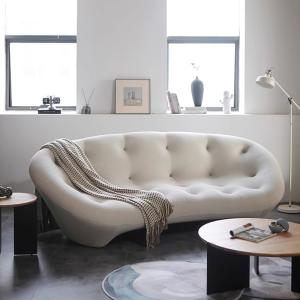 Quality Fabric Shell Arc Shaped Living Room Sofa Modern Sleek Design Bedroom Leisure Sofa for sale