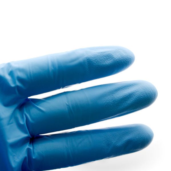 230MM Length Disposable Nitrile Gloves Powder Free Blue Color For Safety Protective
