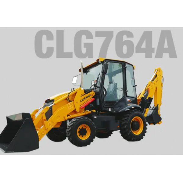 Liugong Clg764 8.3 Ton 1m3 Bucket Excavator Wheel Backhoe Loader
