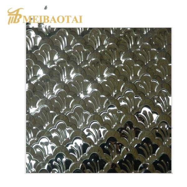 Buy Golden Black Polished Embossed Stainless Steel Sheet Popular Pattern at wholesale prices
