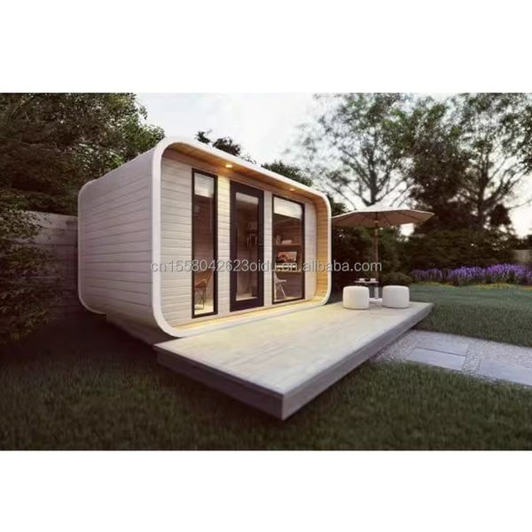 Buy EU Garden Wooden Cabins Wall 75mm Wave Sandwich Panel Customized Color Assembled Houses for Home Studio Manufacturers at wholesale prices