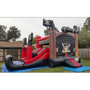 Customized Double Lane Pirate Inflatable Slide Jumping Bouncer Slide Combo