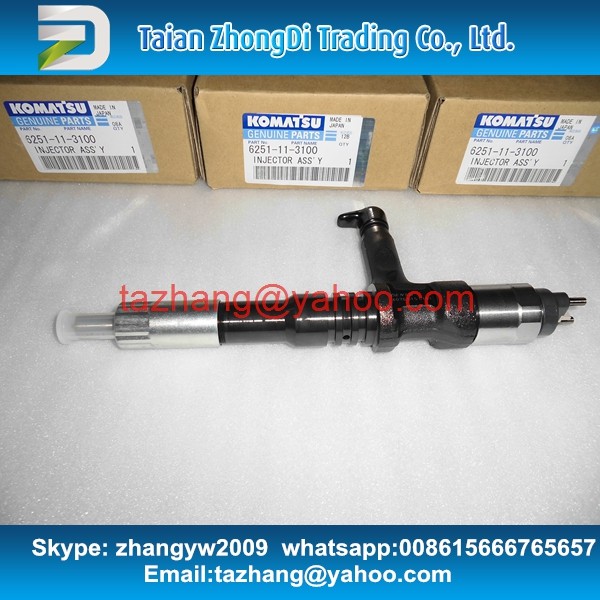 DENSO Genuine common rail injector 095000-6070 for PC400/450-8 engine 6251-11