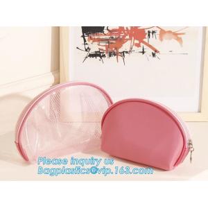 Girl Glitter PVC Fashion Cosmetic Bag, portable travel makeup bag cases bulk