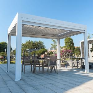 Aluminum Louvered Pergola With Retractable Roof European Style Luxury Pergola