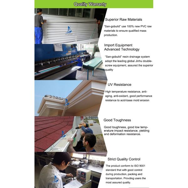 High Quality China PVCRain Water Collector, Rain Roof Gutter Price Philippines
