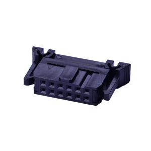2.54MM Pitch IDC socket Female Connector with Butterfly hook PBT Insulation