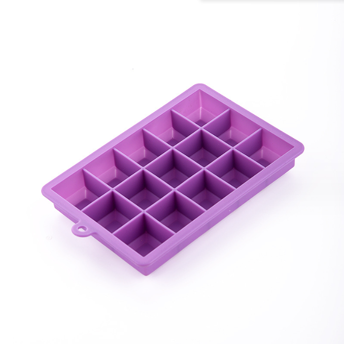 Ice Cream Makers Easy Release 15 Cavity 24 Cavity Silicone Ice Cube Trays with Lids